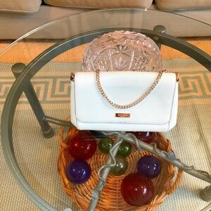 Kate Spade Lt Blue Purse With Gold Chain & Strap